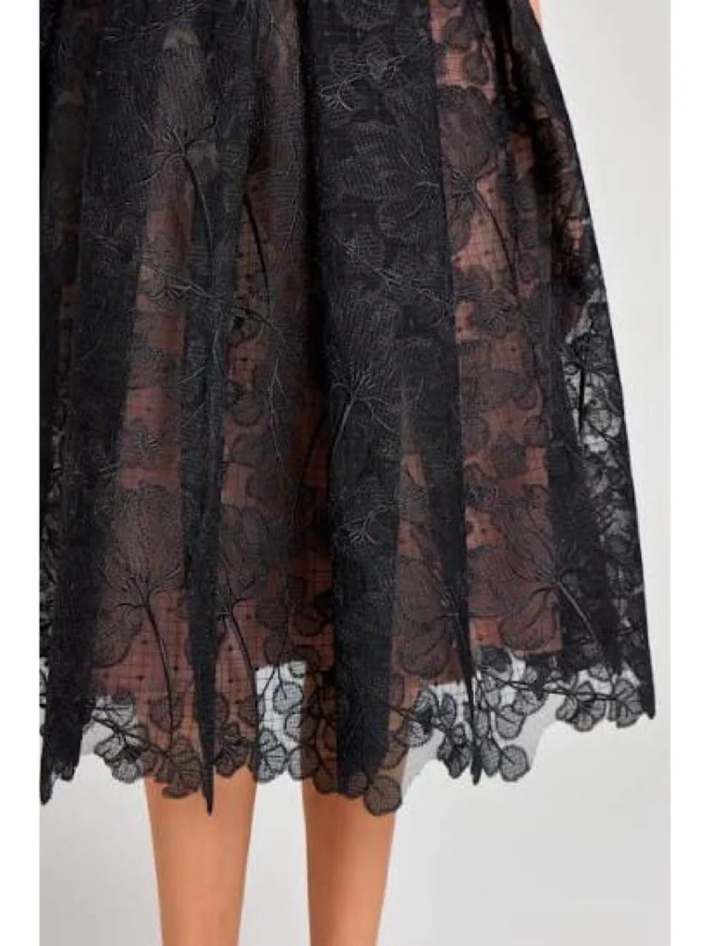 Nadine Merabi Olivia Black Lace Corset Dress Size 6
